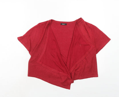 Womens UK Size L M&Co Red Shrug Jumper