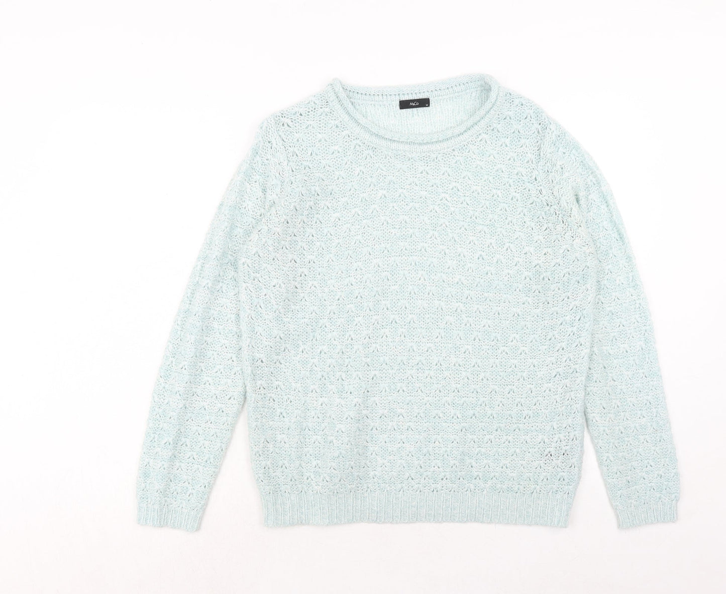 Womens UK Size 14 M&Co Blue Pullover Jumper