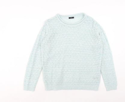Womens UK Size 14 M&Co Blue Pullover Jumper