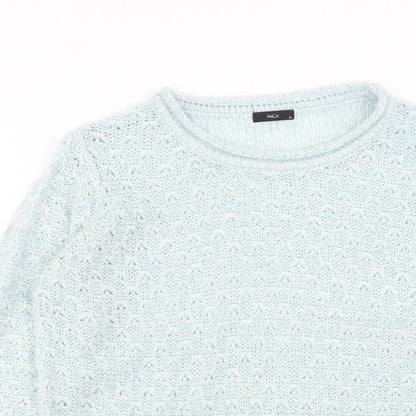 Womens UK Size 14 M&Co Blue Pullover Jumper