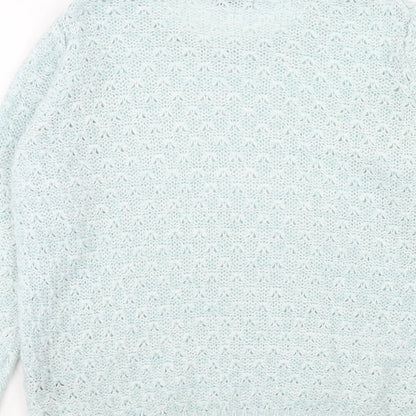 Womens UK Size 14 M&Co Blue Pullover Jumper