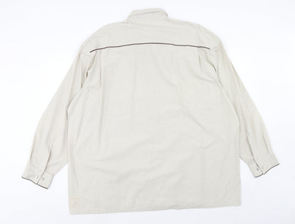 Mens UK Size 2XL Gottfried Schmidt Beige  Button-Up Long Sleeve Casual Shirt
