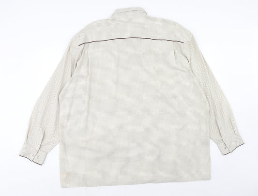 Mens UK Size 2XL Gottfried Schmidt Beige  Button-Up Long Sleeve Casual Shirt