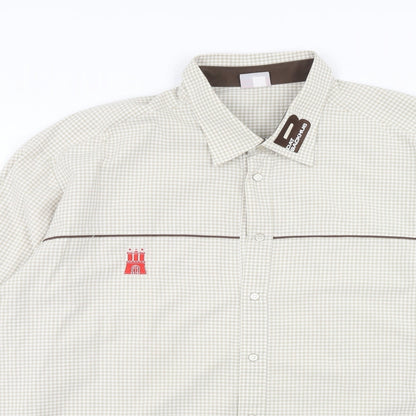 Mens UK Size 2XL Gottfried Schmidt Beige  Button-Up Long Sleeve Casual Shirt