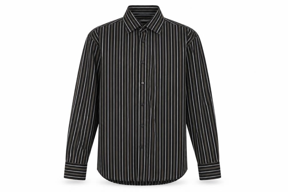 Mens UK Size 15.5 NEXT Black  Button-Up Long Sleeve Casual Shirt