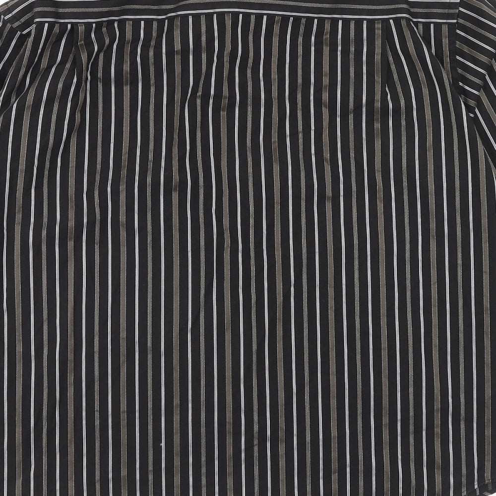 Mens UK Size 15.5 NEXT Black  Button-Up Long Sleeve Casual Shirt