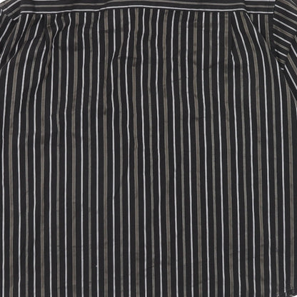 Mens UK Size 15.5 NEXT Black  Button-Up Long Sleeve Casual Shirt