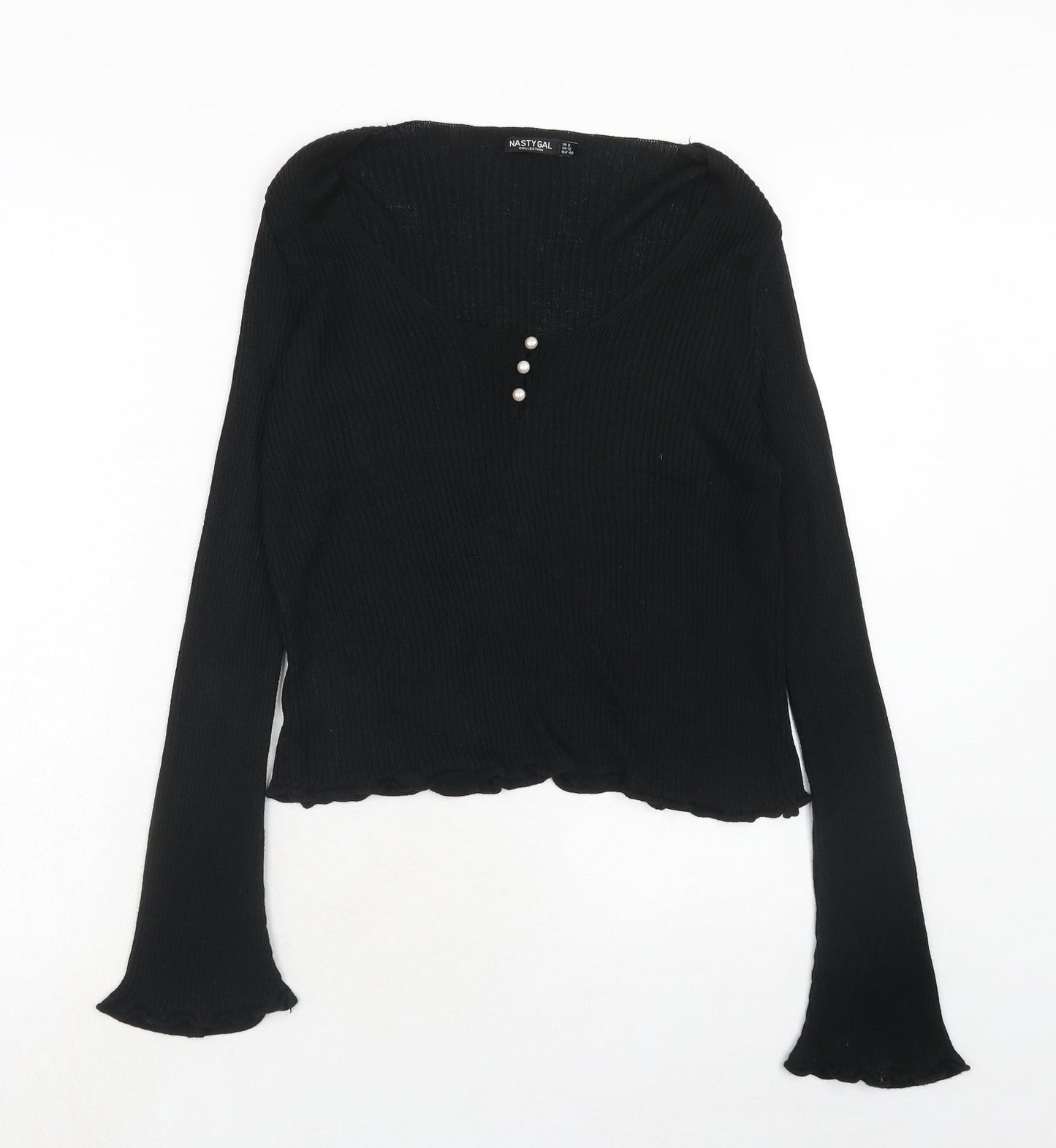 Womens UK Size 12 Nasty Gal Black Pullover Jumper