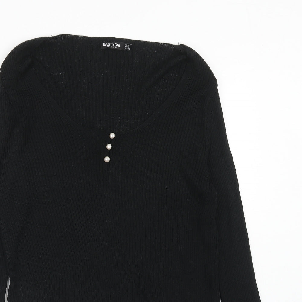 Womens UK Size 12 Nasty Gal Black Pullover Jumper