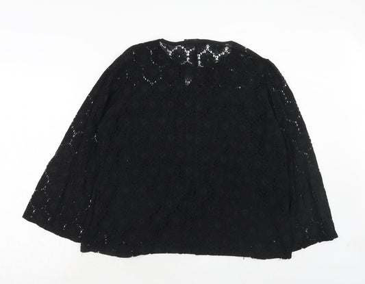 Womens UK Size 2XL Zanzea Black Basic Blouse