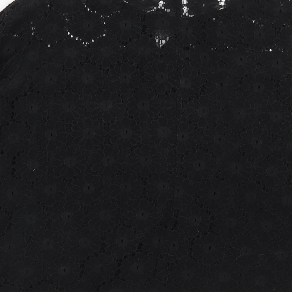 Womens UK Size 2XL Zanzea Black Basic Blouse