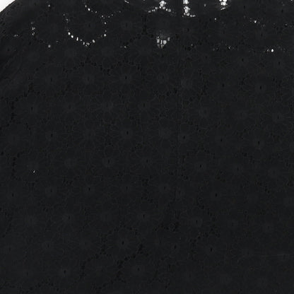 Womens UK Size 2XL Zanzea Black Basic Blouse