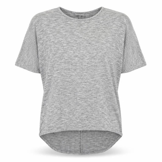Apricot Womens Grey Geometric Polyester Basic Blouse Size L Round Neck