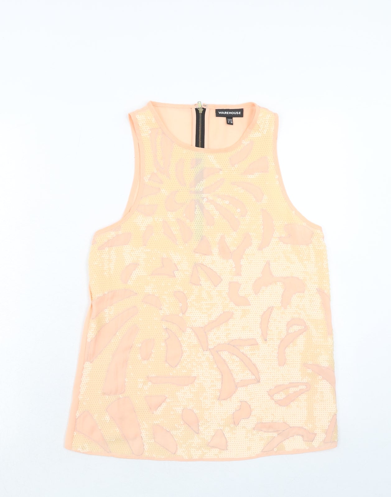 Womens UK Size 10 Warehouse Pink Basic Tank