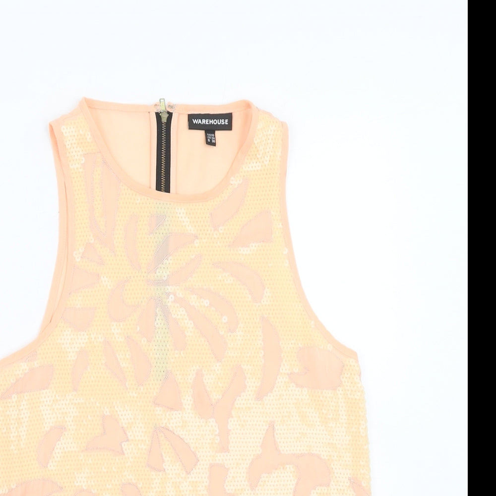 Womens UK Size 10 Warehouse Pink Basic Tank