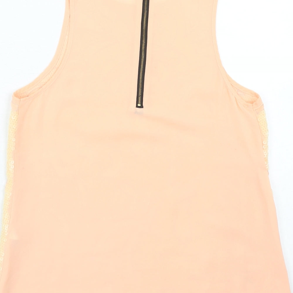 Womens UK Size 10 Warehouse Pink Basic Tank