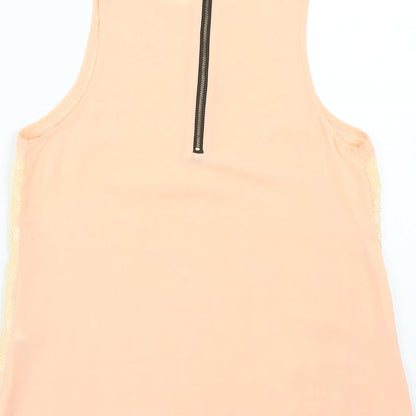 Womens UK Size 10 Warehouse Pink Basic Tank