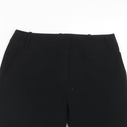 Lime Womens Black Polyester Compression Shorts Size 10 Regular Hook & Eye