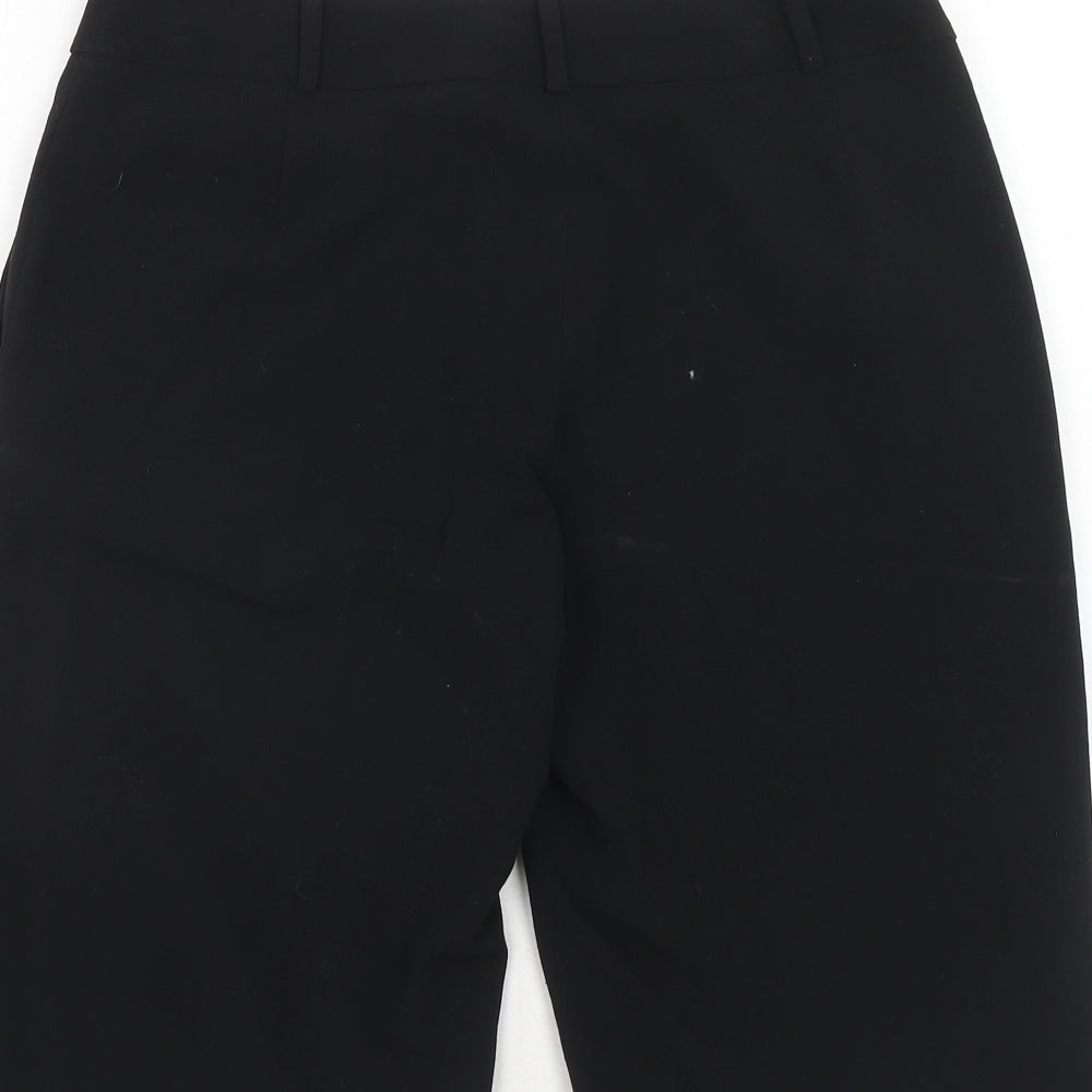 Lime Womens Black Polyester Compression Shorts Size 10 Regular Hook & Eye