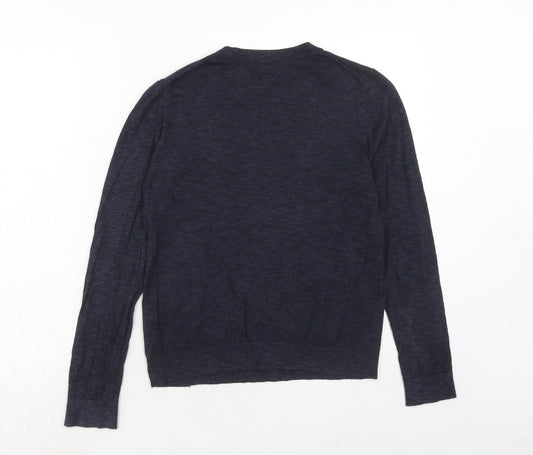 Gap Womens Blue Round Neck Acrylic Pullover Jumper Size M