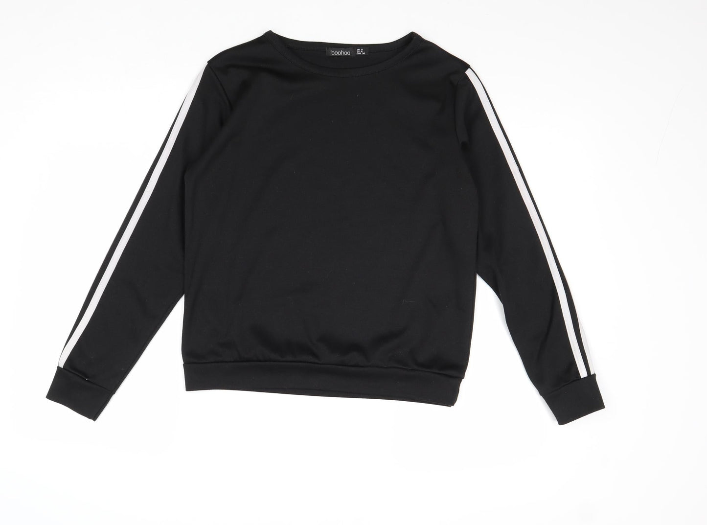 Womens UK Size 8 Boohoo Black Pullover Sweatshirt