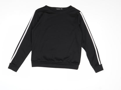 Womens UK Size 8 Boohoo Black Pullover Sweatshirt