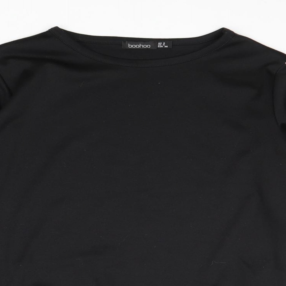 Womens UK Size 8 Boohoo Black Pullover Sweatshirt