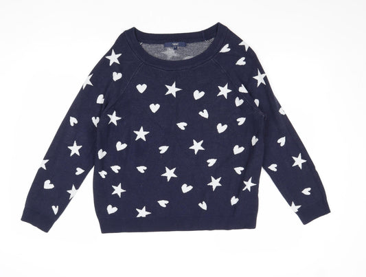 Womens UK Size M NEXT Blue Pullover Sweatshirt