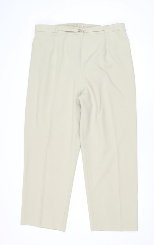 Womens UK Size 20 Slimma Regular Fit  Beige Trousers