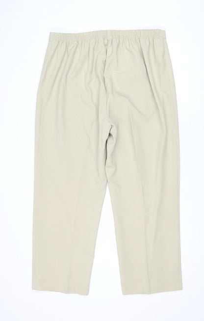Womens UK Size 20 Slimma Regular Fit  Beige Trousers