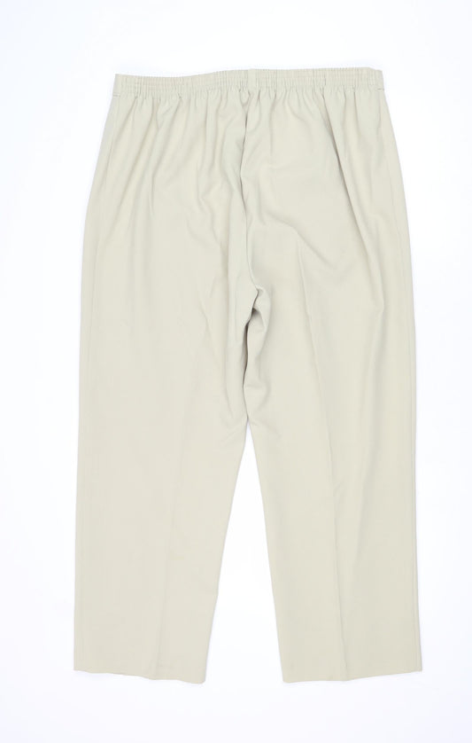 Womens UK Size 20 Slimma Regular Fit  Beige Trousers