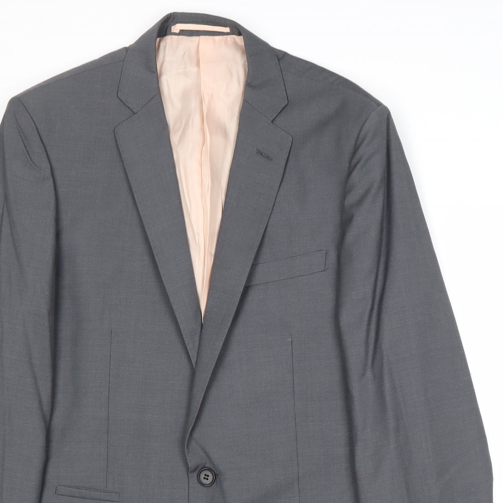 Mens UK Size 38 French Connection Regular Grey Suit Jacket