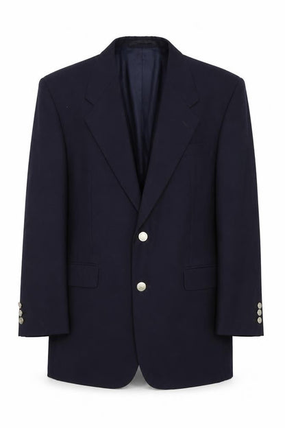 Master Jackie Mens Blue Wool Jacket Blazer Size 38 Regular