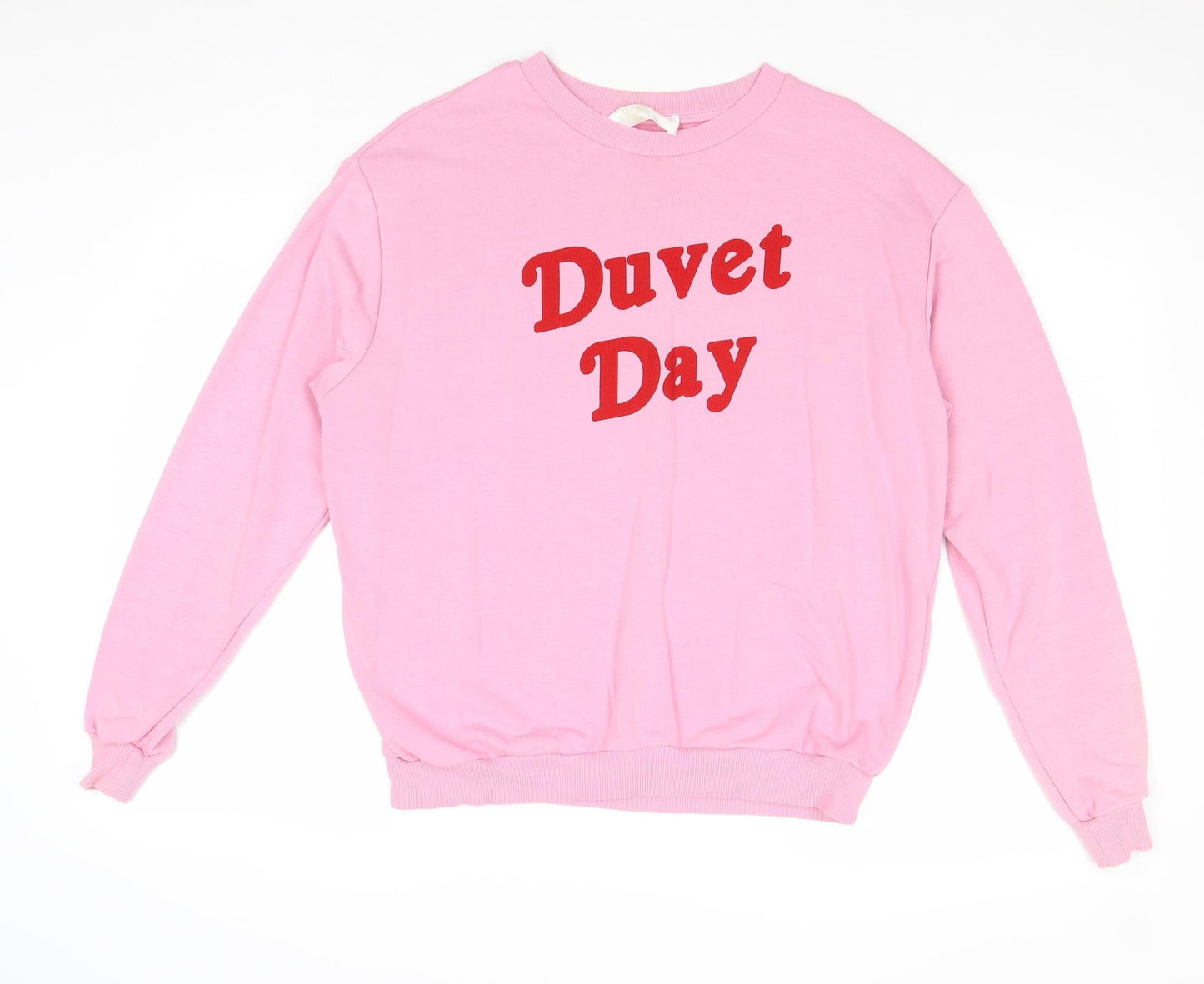 Outrageous Womens Pink Polyester Pullover Sweatshirt Size S Pullover - Duvet Day