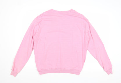 Outrageous Womens Pink Polyester Pullover Sweatshirt Size S Pullover - Duvet Day
