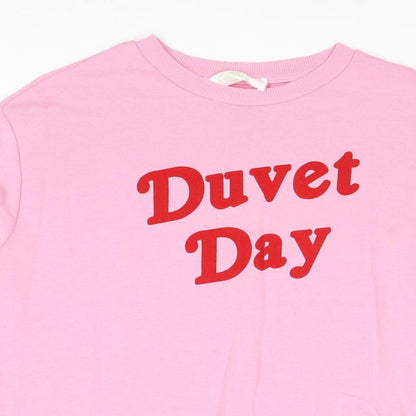 Outrageous Womens Pink Polyester Pullover Sweatshirt Size S Pullover - Duvet Day