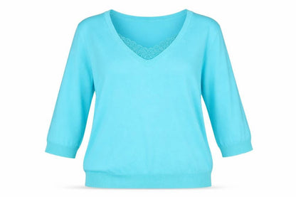 Womens UK Size L M&Co Blue Pullover Jumper