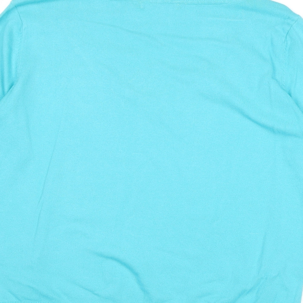 Womens UK Size L M&Co Blue Pullover Jumper
