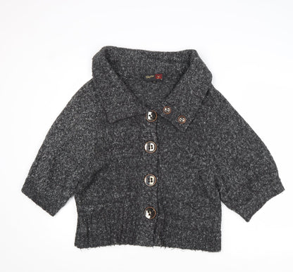 Womens UK Size M Stephen Y Grey Cardigan Jumper