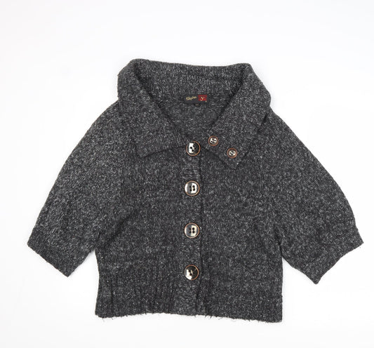 Womens UK Size M Stephen Y Grey Cardigan Jumper