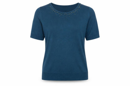 Womens UK Size 8 Marks and Spencer Blue Pullover Jumper