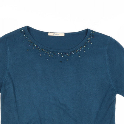 Womens UK Size 8 Marks and Spencer Blue Pullover Jumper