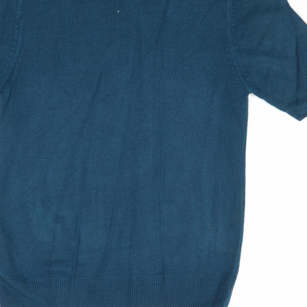 Womens UK Size 8 Marks and Spencer Blue Pullover Jumper