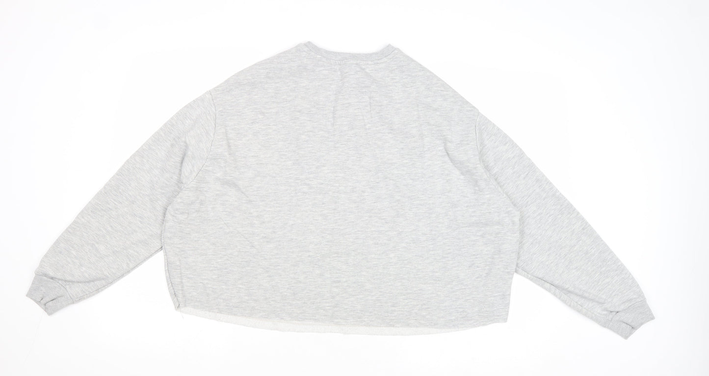 Simply Be Womens Grey Polyester Pullover Sweatshirt Size 12 Pullover - Love