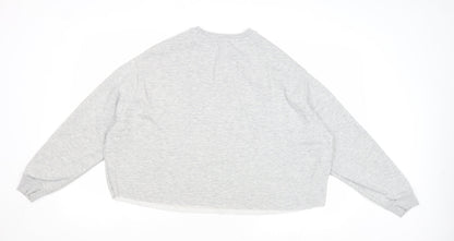 Simply Be Womens Grey Polyester Pullover Sweatshirt Size 12 Pullover - Love