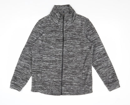 Bonmarché Womens Grey Geometric Jacket Size S Zip