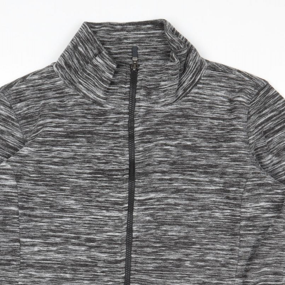 Bonmarché Womens Grey Geometric Jacket Size S Zip