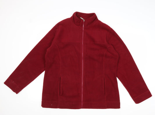 Active Womens Red Jacket Size 14 Zip - Size 14-16