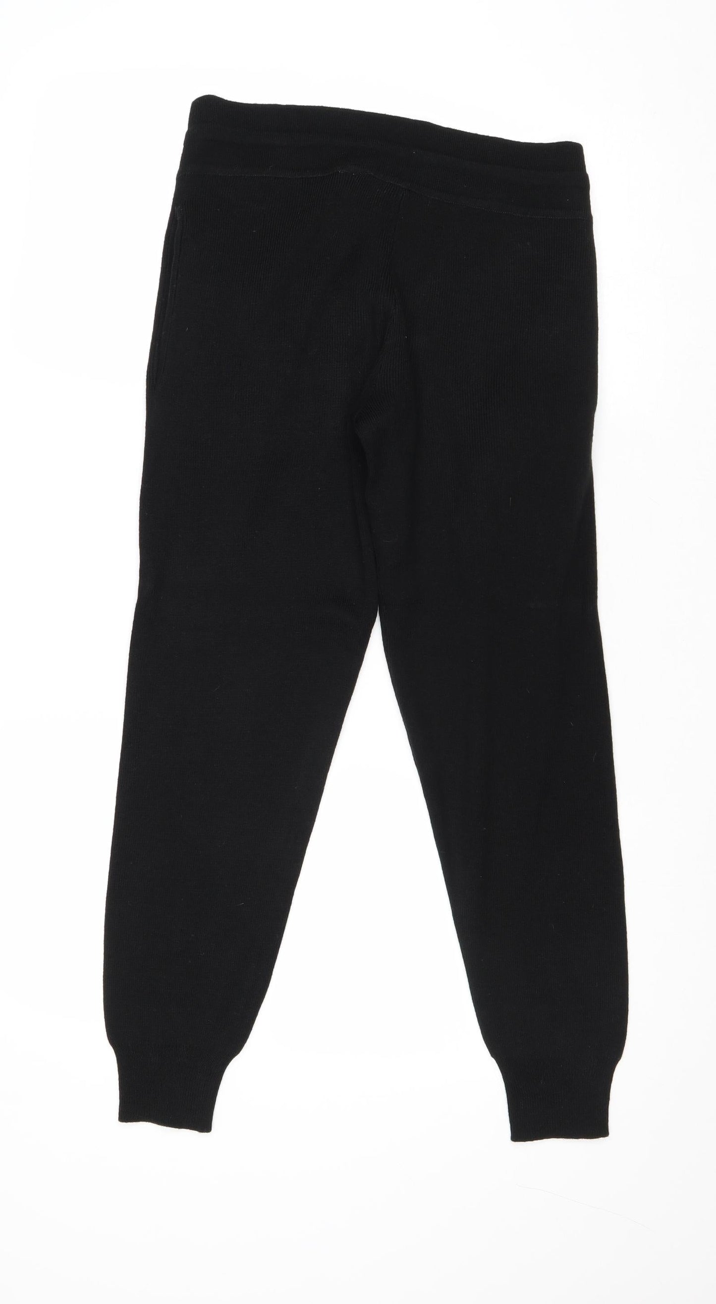 Womens UK Size XS Boohoo Regular Fit Jogger Black Trousers