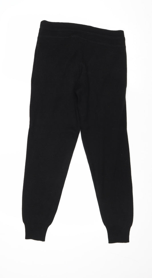 Womens UK Size XS Boohoo Regular Fit Jogger Black Trousers